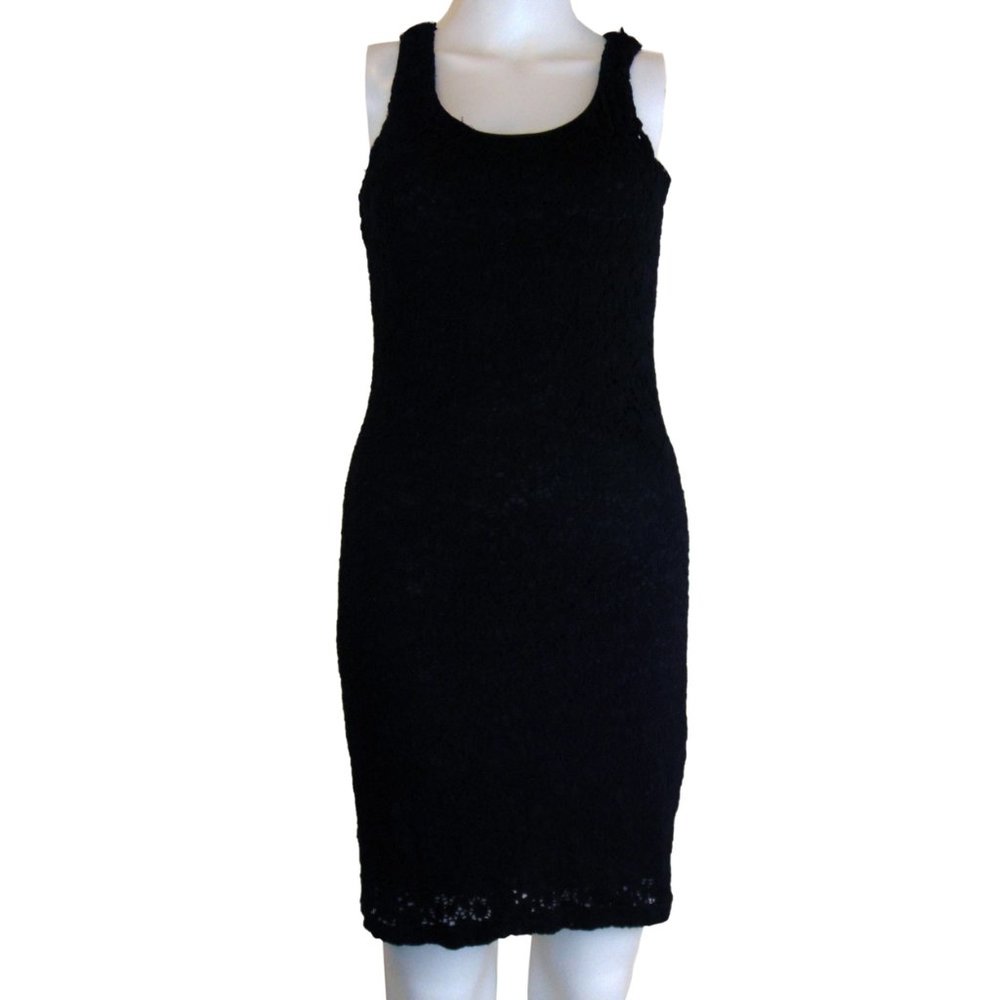 Dynamite Black All Over Lace Sleeveless Dress S-XS